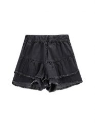 Coccodrillo Szorty jeansowe WC5119401TGJ Czarny Regular Fit. Czarne spodenki dla dziewczynek COCCODRILLO, bez wzorów, z bawełny. Za 49.90 zł.