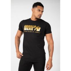Classic Koszulka - Czarny/Złoty. Czarne buty sportowe męskie GORILLA WEAR, bez zapięcia, na fitness i siłownię. Za 178.00 zł.