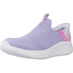 Buty SKECHERS SLIP-INS: ULTRA FL Fioletowy. Fioletowe trampki i tenisówki damskie Skechers, bez wzorów, z materiału, bez zapięcia. Za 317.00 zł.