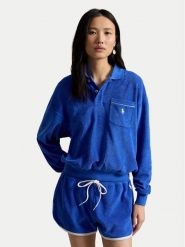 Polo Ralph Lauren Bluza 211A12737001 Niebieski Relaxed Fit. Niebieskie bluzy damskie Polo Ralph Lauren, xs, bez wzorów, z bawełny, bez kaptura. Za 859.99 zł.