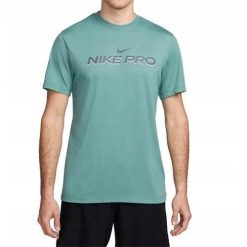 Koszulka sportowa męska Nike Dri-Fit. Niebieskie koszulki sportowe męskie Nike, l, bez wzorów, bez kołnierzyka, bez ramiączek, dri-fit (nike). Za 274.00 zł.