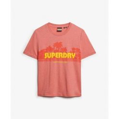 T-shirt casual w paski dla kobiet Superdry. Brązowe t-shirty damskie Superdry., bez wzorów, casualowe, bez kołnierzyka. Za 135.70 zł.