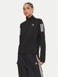 Adidas Bluza techniczna Own the Run IK7440 Czarny Regular Fit. Czarne bluzy damskie Adidas, xl, bez wzorów, z syntetyku, bez kaptura, do biegania. Za 189.99 zł.