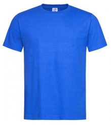 Chabrowy Bawełniany T-Shirt Męski Bez Nadruku -STEDMAN- Koszulka, Krótki Rękaw, Basic, U-neck. Niebieskie t-shirty męskie Stedman, m, bez wzorów, z bawełny, casualowe, bez kołnierzyka. Za 45.00 zł.