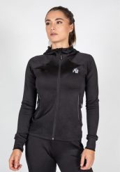Halsey Kurtka dresowa - Czarny. Czarne kurtki damskie GORILLA WEAR, s, bez wzorów, z dresówki, bez kaptura, na fitness i siłownię. Za 320.00 zł.