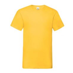 Męska Koszulka Z Dekoltem Valueweight. Brązowe koszulki sportowe męskie Fruit of the Loom, m, bez wzorów, bez kołnierzyka, bez ramiączek, trekkingowe. Za 39.99 zł.