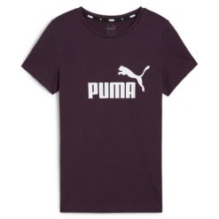 T-shirt Puma dla dziewczynek ESS Logo. Fioletowe t-shirty i topy dla dziewczynek Puma, bez wzorów, z bawełny, bez ramiączek. Za 70.90 zł.