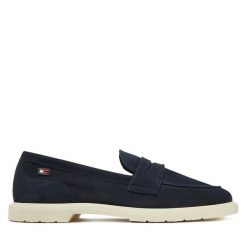 Loafersy Tommy Hilfiger. Niebieskie mokasyny damskie Tommy Hilfiger. Za 649.99 zł.