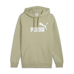 Bluza męska Puma ESS No.1 Logo Hoodie FL. Zielone bluzy męskie Puma, m, bez wzorów, z bawełny, bez kaptura. Za 168.99 zł.
