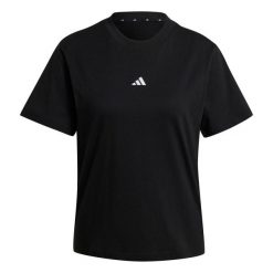 Damska koszulka bawełniana adidas Essentials Small Logo. Czarne koszulki sportowe damskie Adidas, bez wzorów, z bawełny, bez kołnierzyka. Za 185.00 zł.