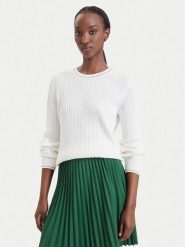 Lacoste Sweter AF3241 Kremowy Regular Fit. Białe swetry damskie Lacoste, bez wzorów, z syntetyku, bez kołnierzyka, bez ramiączek, bez kaptura. Za 769.99 zł.