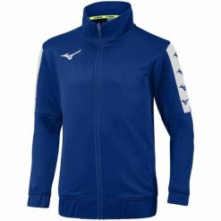 Bluza Mizuno Nara TT. Niebieskie bluzy męskie Mizuno, bez wzorów, bez kaptura. Za 191.00 zł.