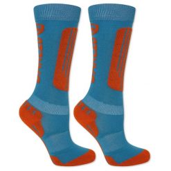 Skarpety narciarskie dla dzieci Dare2B Performance Ski. Niebieskie buty zimowe chłopięce Dare 2b, bez wzorów, z bawełny, bez zapięcia. Za 29.70 zł.