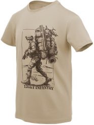 Helikon-Tex T-shirt (Light infantry) - Khaki. Brązowe t-shirty męskie HELIKON-TEX, m, bez wzorów, bez kołnierzyka. Za 92.25 zł.