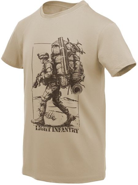 Helikon-Tex T-shirt (Light infantry) - Khaki. Brązowe t-shirty męskie HELIKON-TEX, m, bez wzorów, bez kołnierzyka. Za 96.24 zł.