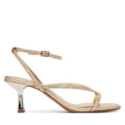Sandały Aldo. Żółte sandały damskie Aldo, bez wzorów, bez obcasa, na szpilce, bez zapięcia. Za 339.99 zł.