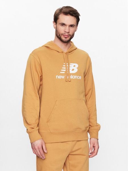New Balance Bluza MT31537 Pomarańczowy Relaxed Fit. Brązowe bluzy męskie New Balance, l, bez wzorów, z syntetyku, bez kaptura. Za 176.99 zł.