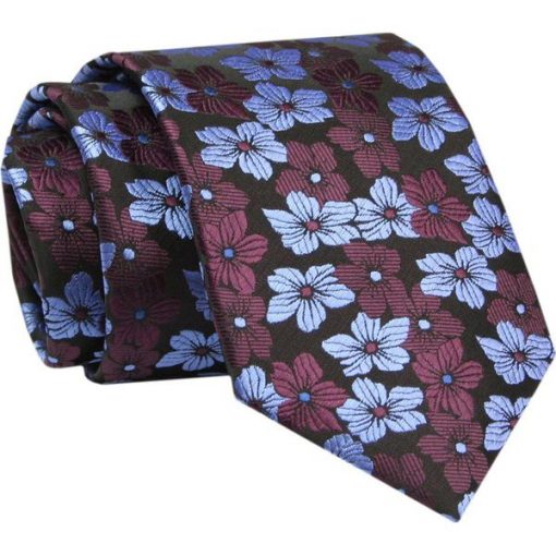 Elegancki, Klasyczny, Męski Krawat -ALTIES - Motym Kwiatowy. Czerwone krawaty i muchy Alties, bez wzorów, z tkaniny, eleganckie. Za 55.00 zł.
