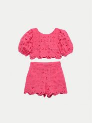 Abel & Lula Komplet top i spodenki 5231 Różowy Regular Fit. Czerwone spodenki dla dziewczynek Abel & Lula, bez wzorów, z bawełny. Za 279.99 zł.