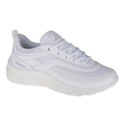 Buty Kappa Squince W 242842-1010 białe. Białe obuwie sportowe damskie bez wzorów, z gumy. Za 252.67 zł.