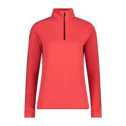 Golf damska turystyczne CMP 34L4286. Czerwone bluzy sportowe damskie CMP, l, bez wzorów, bez kaptura, na golfa. Za 241.50 zł.