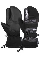 Rękawiczki narciarskie Reusch Junior. Czarne rękawiczki dziecięce Reusch, bez wzorów, z materiału. Za 335.99 zł.