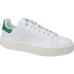 Białe Buty adidas Stan Smith Bold W S32266. Białe obuwie sportowe damskie Adidas, bez wzorów, z materiału, Adidas Advantage. W wyprzedaży za 419.00 zł.