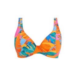 Damski top do kostiumu kąpielowego Freya Aloha coast. Brązowe topy damskie FREYA ACTIVE, bez wzorów, bez kołnierzyka, bez ramiączek. W wyprzedaży za 204.50 zł.