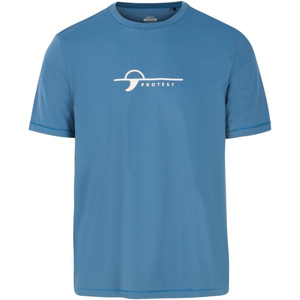 T-Shirt do surfingu męski PROTEST PRTCore. Niebieskie t-shirty męskie Protest, m, bez wzorów, bez kołnierzyka. W wyprzedaży za 179.99 zł.