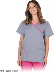 R.E.I.S. ARIA-J - bluza damska ochronna z krótkim rękawem, 2 kieszenie, bez guzików 2XL. Brązowe bluzy damskie R.E.I.S., s, bez wzorów, bez kaptura. Za 51.59 zł.