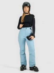 4F Spodnie narciarskie z szelkami membrana Dermizax 20000 damskie - granatowe XL. Niebieskie spodnie materiałowe damskie 4f, xl, bez wzorów, z materiału. Za 999.99 zł.