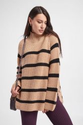 Sweter wełniany Talna Stripes CUSTOMMADE. Swetry damskie Custommade, s, bez wzorów, z wełny, bez kołnierzyka, bez ramiączek, bez kaptura. W wyprzedaży za 560.07 zł.