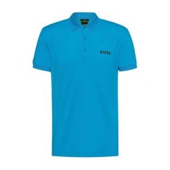 Koszulka Polo męska BOSS Paule Turquoise/Aqua slim fit turkusowa (50512789-442). Niebieskie koszulki polo męskie Boss, m, bez wzorów, sportowe, bez ramiączek. Za 309.00 zł.