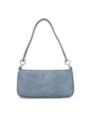 Calvin Klein Torebka Denim Shoulder Pouch W/Strap LV04F3217G Niebieski. Niebieskie torebki do ręki damskie Calvin Klein, bez wzorów, z denimu, bez dodatków. Za 289.99 zł.