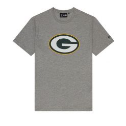 T-Shirt NFL Greenbay Packers New Era Logo Gris. Szare t-shirty męskie New Era, m, bez wzorów, z bawełny, klasyczne, bez kołnierzyka. Za 126.50 zł.