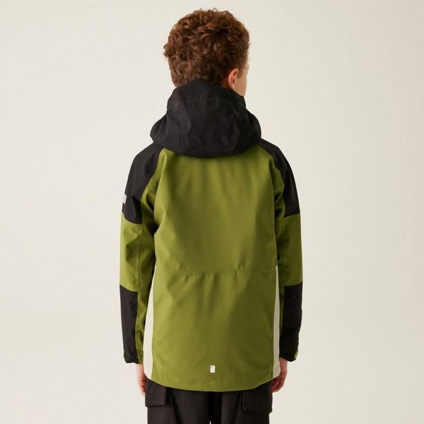 Kurtka turystyczna chłopięca Regatta Trekktain 3w1 z latarką. Zielone kurtki i płaszcze dla chłopców Regatta, bez wzorów, bez kaptura. Za 370.70 zł.