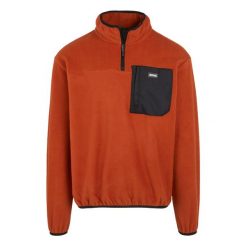 Polarowy Top Męski Suwak Do Połowy Frankie. Czerwone bluzy męskie Regatta, na zimę, m, bez wzorów, z polaru, bez kaptura. Za 60.99 zł.