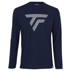 Koszulka z długim rękawem Tecnifibre Pro. Niebieskie bluzki z długim rękawem męskie TECNIFIBRE, m, bez wzorów, z bawełny, eleganckie, bez kołnierzyka. Za 139.99 zł.