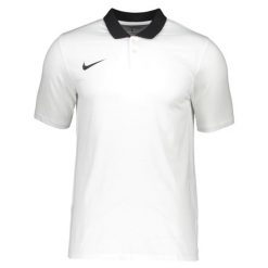 Koszulka sportowa męska Nike Drifit Park 20. Białe koszulki sportowe męskie Nike, m, bez wzorów, z bawełny, bez kołnierzyka, bez ramiączek, do piłki nożnej, dri-fit (nike). Za 143.35 zł.