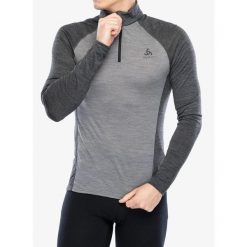 Bluza termiczna męska Odlo Natural Performance PW 150 BL. Szare bluzy męskie Odlo, m, bez wzorów, bez kaptura, narciarskie. Za 272.99 zł.
