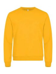 Clique Miami Roundneck – Bluza unisex bawełniano-recyklingowa. Żółte bluzy męskie CLIQUE, xl, bez wzorów, z bawełny, bez kaptura. Za 163.55 zł.