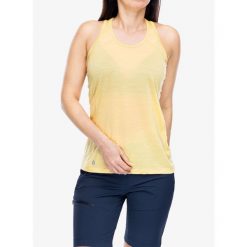 Top damski Smartwool Active Ultralite Racerback Tank. Żółte koszulki sportowe damskie Smartwool, bez wzorów, bez kołnierzyka, bez ramiączek. Za 161.99 zł.
