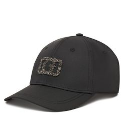 Czapka z daszkiem Guess. Czarne czapki i kapelusze damskie Guess, z aplikacjami. Za 129.99 zł.