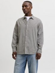 Jack & Jones koszula flanelowa Mężczyźni Comfort Fit Bawełna szary, XXL. Szare koszule męskie Jack & Jones, m, bez wzorów, z bawełny, klasyczne, bez kołnierzyka, bez ramiączek. Za 199.95 zł.