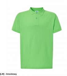 JHK Męskie polo z krótkim rękawem 100% stabilizowana bawełna, limonkowy S. Koszulki polo męskie JHK, m, bez wzorów, z bawełny, bez ramiączek. Za 27.74 zł.