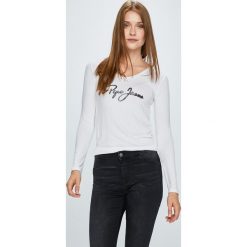 Pepe Jeans - Bluzka Mara. Szare bluzki damskie Pepe Jeans, z nadrukiem, z dzianiny, casualowe. Za 179.90 zł.
