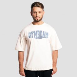 Koszulka męska fitness oversize Athletic Society Boxy. Brązowe koszulki sportowe męskie GYMBEAM, m, bez wzorów, z bawełny, bez kołnierzyka, bez ramiączek, na fitness i siłownię. Za 89.90 zł.