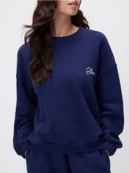 Bluza z nadrukiem - granatowy. Niebieskie bluzy damskie Reserved, l, bez wzorów, z bawełny, bez kaptura. W wyprzedaży za 79.99 zł.