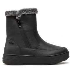 Botki Caprice. Czarne botki damskie Caprice, bez obcasa, na płaskiej podeszwie, bez zapięcia. Za 389.99 zł.