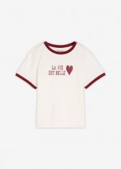 T-shirt z czystej bawełny organicznej. Białe t-shirty i topy dla dziewczynek bonprix, bez wzorów, z bawełny, bez ramiączek. Za 32.99 zł.
